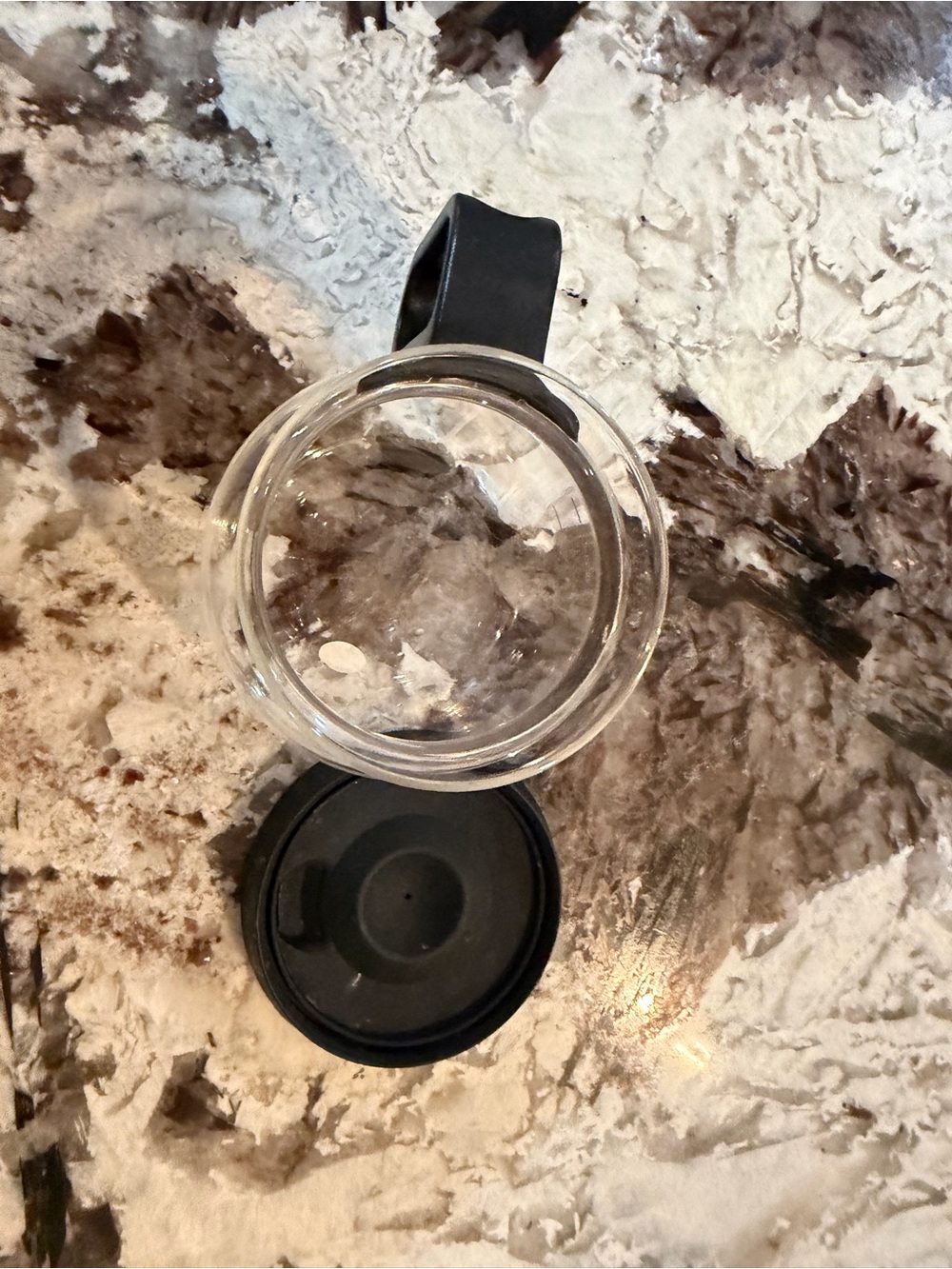 Black Silicone Smartwatch Band with Clear Protective Case